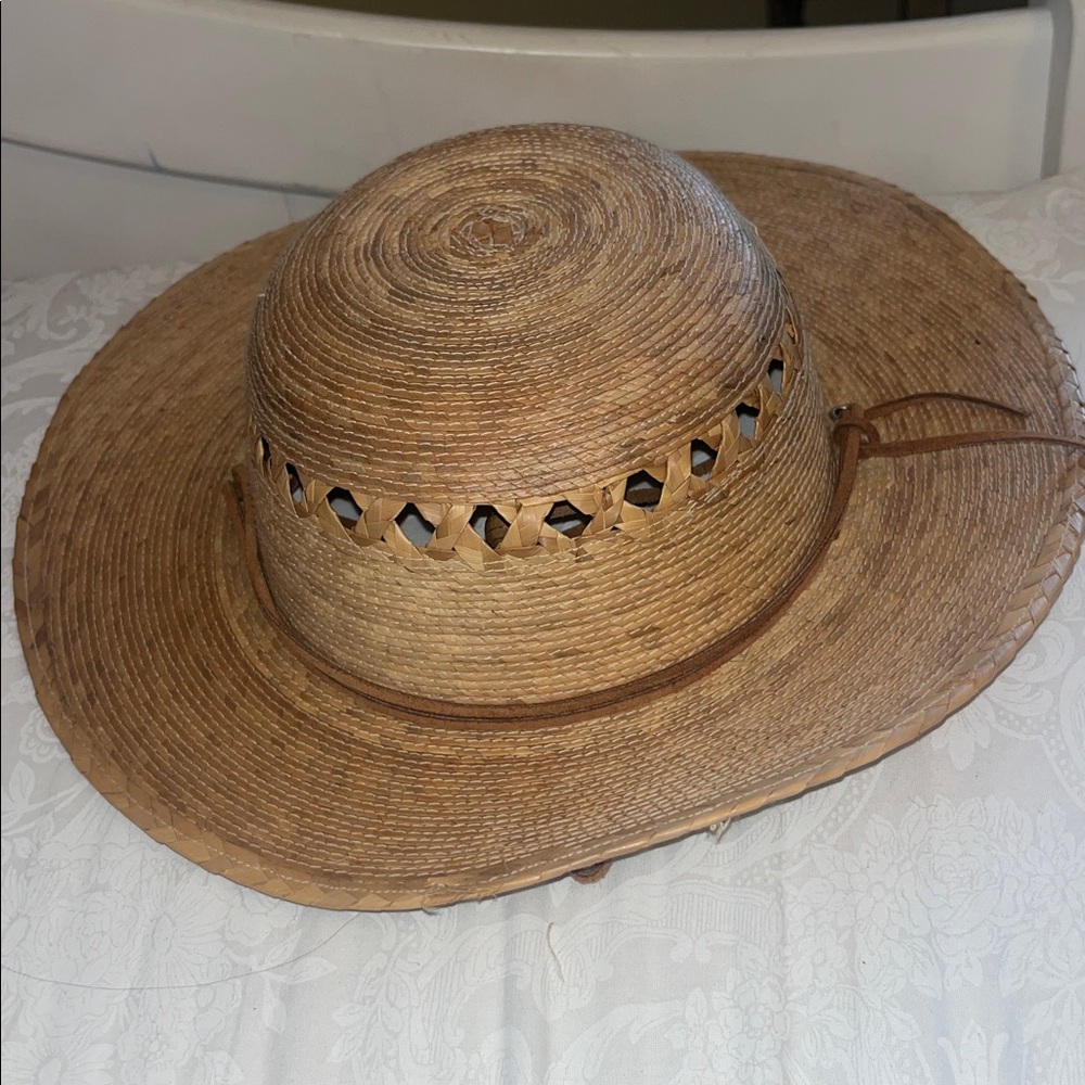 Tula Natural Tan Wide-Brim Straw Sun Hat with Vent Detail - Picture 3 of 7